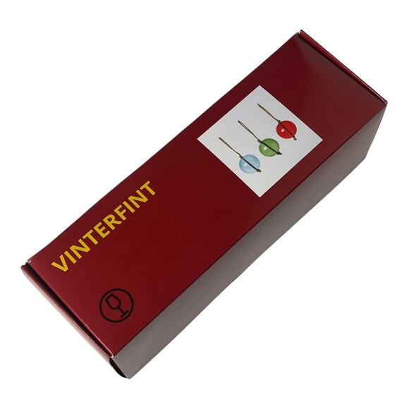 NEW Set (3) GLASS FLOAT BALL ORNAMENTS Christmas Holiday Home Decor Vinterfint - Picture 4 of 5